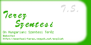 terez szentesi business card